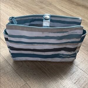 Thirty-One Striped Bag Organizer in Blue and Gray